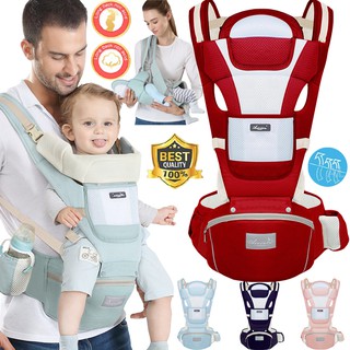 เป้อุ้มเด็ก เป้อุ้มเด็กฝ้าย กระเป๋าอุ้มเด็ก 30kg เป้อุ้มเด็กระบายอากาศ 3-in-1กระเป๋าอุ้มลูก 0-48 เดือน Baby Carrier Pro