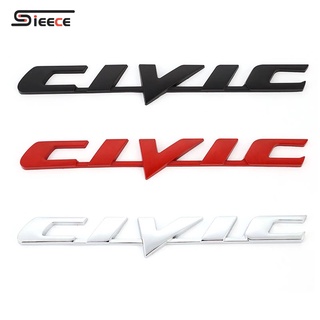 Sieece สำหรับ Honda CIVIC โลโก้รถด้านหลัง ตราสัญลักษณ์ท้ายรถ เอบีเอส โครเมียม รถยนต์ ป้ายสติกเกอร์รูปลอก