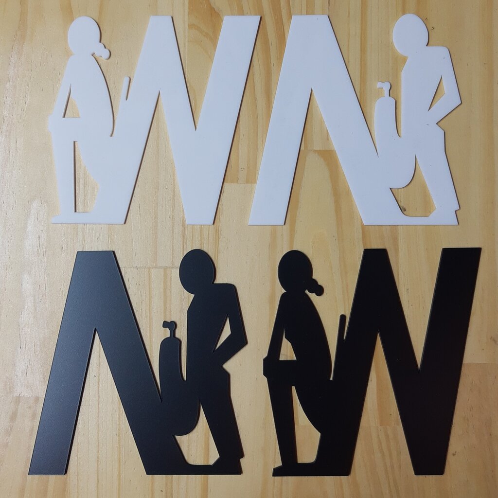 ป้ายห้องน้ำ หญิง ขาย รวม อะครีลิคเลเซอร์ ดีไซน์มีสไตล์ By HEROSIGN *ONE DESIGN  *W *TH