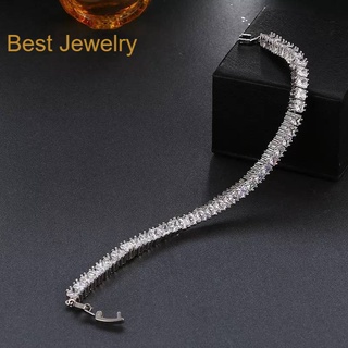 Best Jewelry ข้อมือเพชรเกรดพรีเมี่ยม ประกายไฟเทียเท่าเพชรแท้ เครื่องประดับออกงาน เกรดสวย สร้อยเพชร รับ dropship