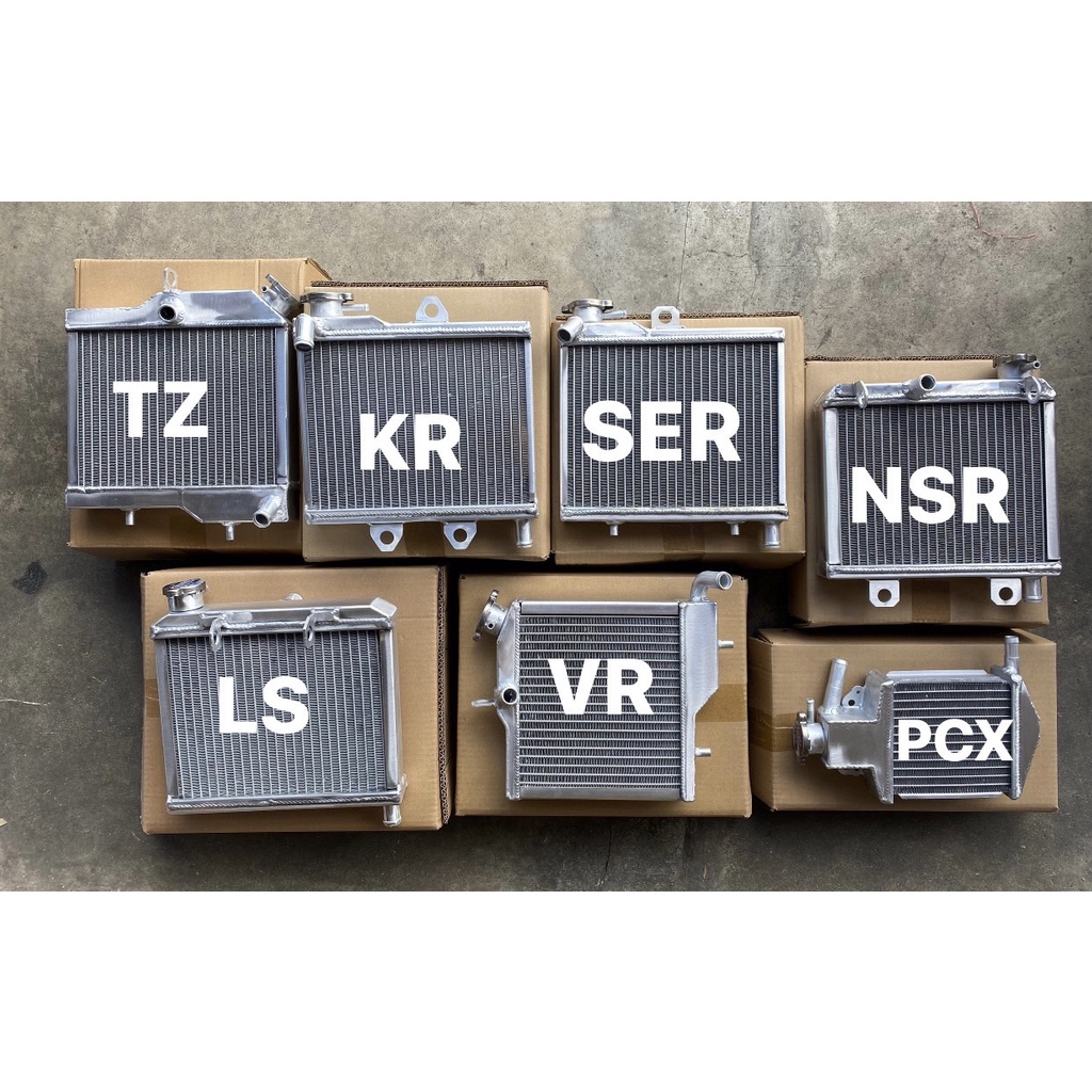 หม้อน้ำ TZR- KR- SERPICO- NSR- PCX- VR- LS อลูมิเนียมงานตัวหนารับประกันรั่วซึมทุกใบ ห้ามใส่หล่อเย็น