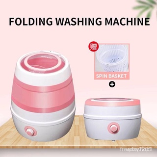 ถังซักผ้าพกพา ถังซักผ้าปั่นแห้ง Folding Washing Machine Mini For Baby/lady and Camper/RV Portable Mini Washer