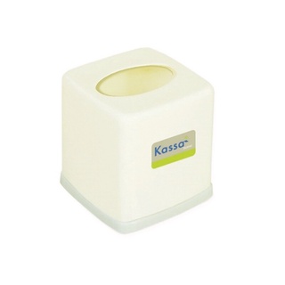 กล่องใส่กระดาษทิชชู่ทรงเหลี่ยม JCJ 1613 สีขาว  กล่องใส่กระดาษทิชชู  Square tissue box JCJ 1613 white