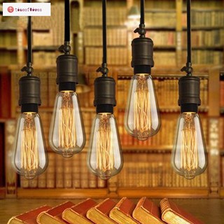 TF▶ ST64 Edison Bulb 110V E26 40W Incandescent Bulbs Vintage Filament Bulb Tungsten Edison Light