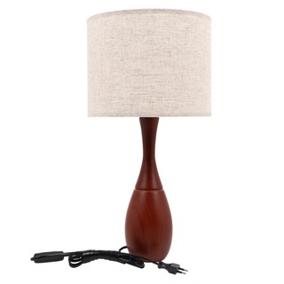 Table lamp TABLE LAMP CARINI VT0118-1 FABRIC/METAL COUNTRY CREAM/WOODEN The lamp Light bulb โคมไฟตั้งโต๊ะ ไฟตั้งโต๊ะ CAR