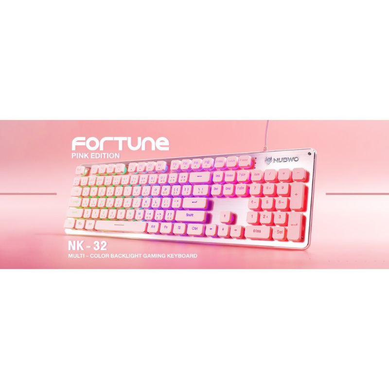 KEYBOARD NUBWO NK-32 FORTUNE PINK/ไทย/ENG