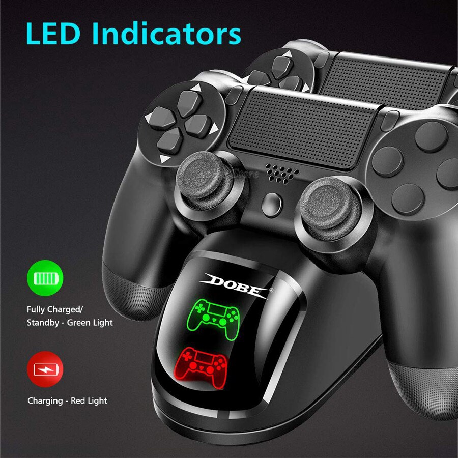 Ps4 Controller Charger Dual USB Fast Charging Dock Station สําหรับ Sony Playstation 4 เกมแพดไร้สาย