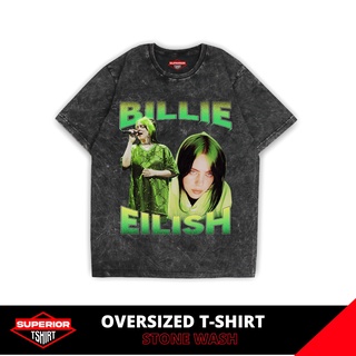 เสื้อยืด ลาย BILLIE EILISH OVERSIZE STONEWASH SANDWASH ACID WASH BILLIE-2 BILLIE-2