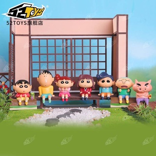 วันพีช Crayon Shin-Chan Row-Row-sit Series Blind Box Animation Peripheral Trends ของแท้