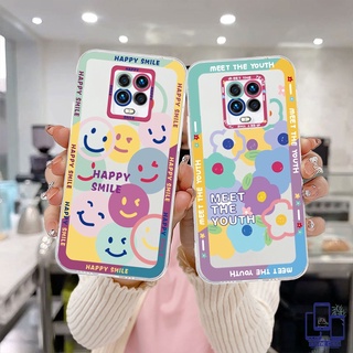 เคสโทรศัพท์ For Xiaomi Redmi Note 8 10S 9 10 9 10 PRO MAX 11 9S Xiaomi Redmi POCO C3 C31 X3 NFC X3 PRO Redmi 9C NFC 9A 9i 9T 9AT 9ACTIV 9 PRO Power 10X POCO M2 PRO 10 Prime ลายดอกไม้หน้ายิ้ม TPU ใส กันกระแทก เคสโทรศัพท์มือถือแบบนิ่ม