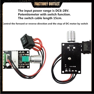 Pwm 1203BB 6V 12V 24V 3A 80W DC (PWM) โมดูลควบคุมมอเตอร์ไดรฟ์ พลิกกลับได้ ปรับได้