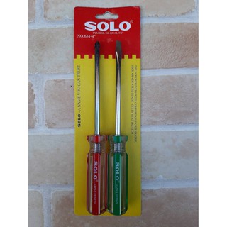 SOLO โซโล No.654-4 ไขควง 2 ตัว/ชุด ขนาด 4 นิ้ว เครื่องมือช่าง สินค้าพร้อมส่ง ของแท้ 100%