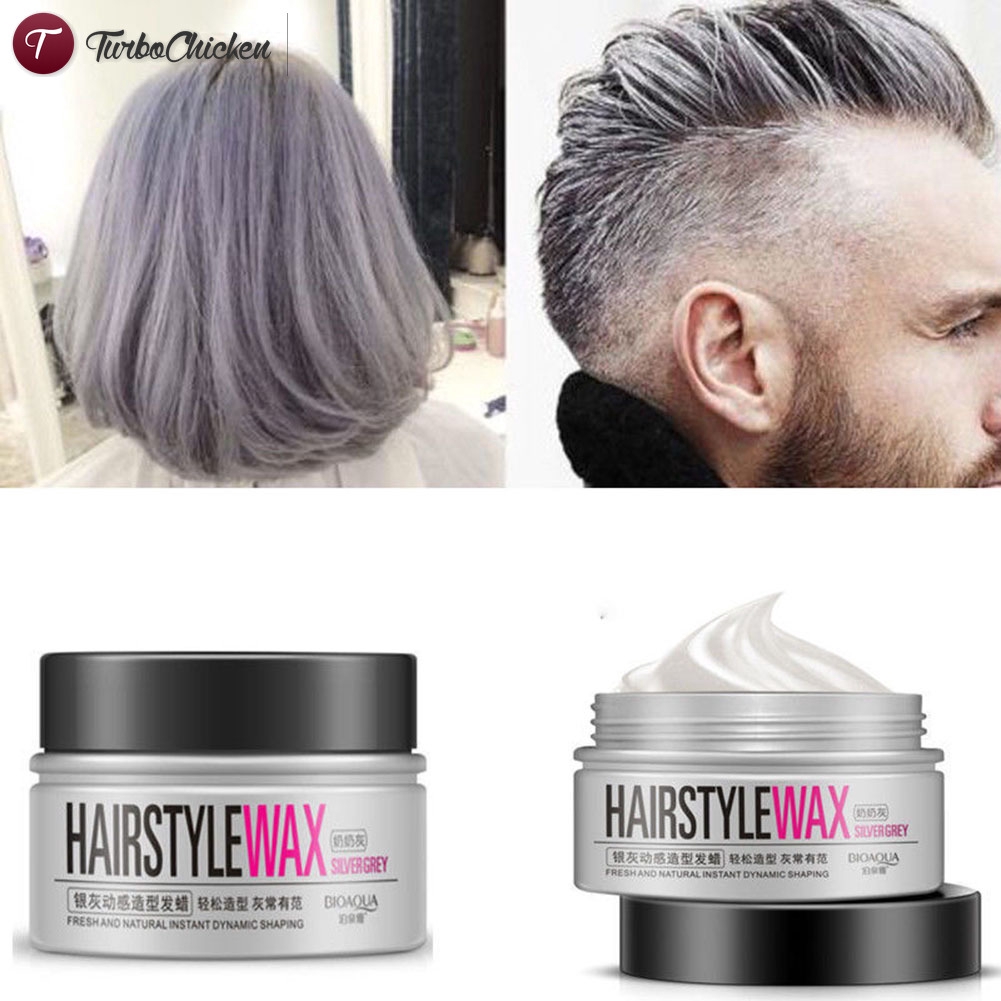 T Bioaqua Granny Grey Wax Silver Grey Dynamic Wax Hairgel Water