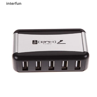 [ITFUN] ฮับ USB 7 พอร์ต พร้อมสายอะแดปเตอร์ AC ความเร็วสูง ปลั๊ก EU US สําหรับคอมพิวเตอร์ แล็ปท็อป