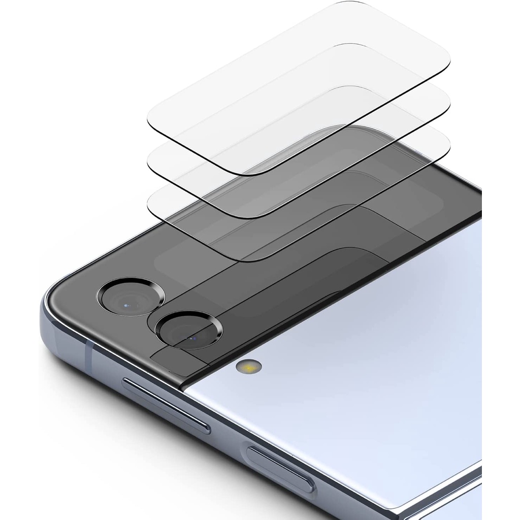 Samsung Galaxy Z Flip 4 - Ringke Cover Display Glass Screen Protector [ครอบคลุมกันกระแทก] - 3 แพ็ค