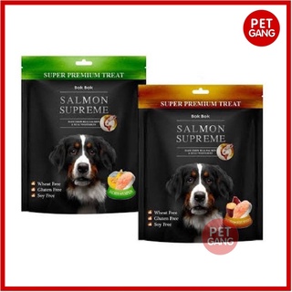 Bok Bok (บ๊อกบ๊อก) แบบซอง Salmon Supreme ขนมสุนัขแท่งสติ๊ก ขนาด 100 กร้ม