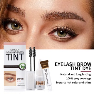 ICONSIGN ที่ย้อมสีคิ้ว ขนตา 10 นาที กันน้ํา 4-6 สัปดาห์ Eyebrow Dye Tint เจลขนตาสีน้ำตาล