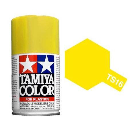 สีสเปรย์ TAMIYA TS-16 Yellow (100 ml) สีสเปรย์สำหรับพลาสติกโมเดล กันพลา