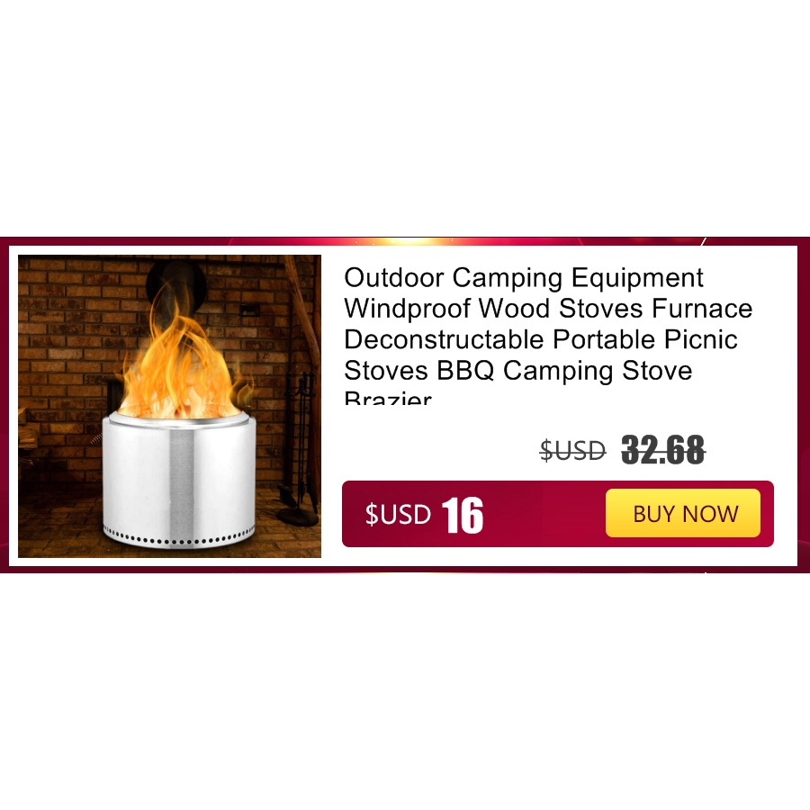 【New】Large Size Camping Wood Stove Portable Gas Firewood Burning Stove Outdoor Picnic BBQ Cooking Camping Stove Backpack #8