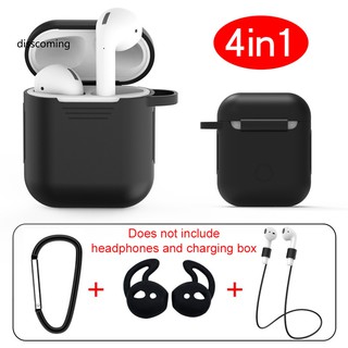 กระเป๋าเคส ป้องกันการสูญหาย แบบพกพา สําหรับหูฟัง บลูทูธ AirPods 4 ชิ้น