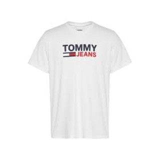 TOMMY HILFIGER เสื้อยืดชาย รุ่น DM0DM10103 YBR สีขาว