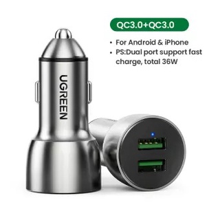 Ugreen(70594)36W Dual USB C PD Fast Car Charger PD Car Charger 40W Max (Space Gray)