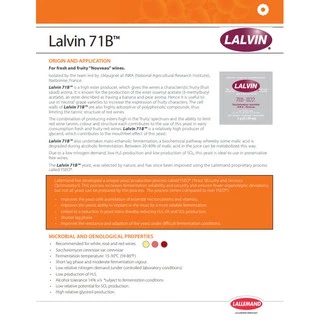 ยีสต์หมักไวน์ ทำไวน์ LALVIN 71B-1122