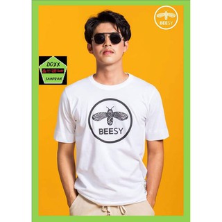 Beesy เสื้อคอกลม  ชาย หญิง  รุ่น Logo สีขาว