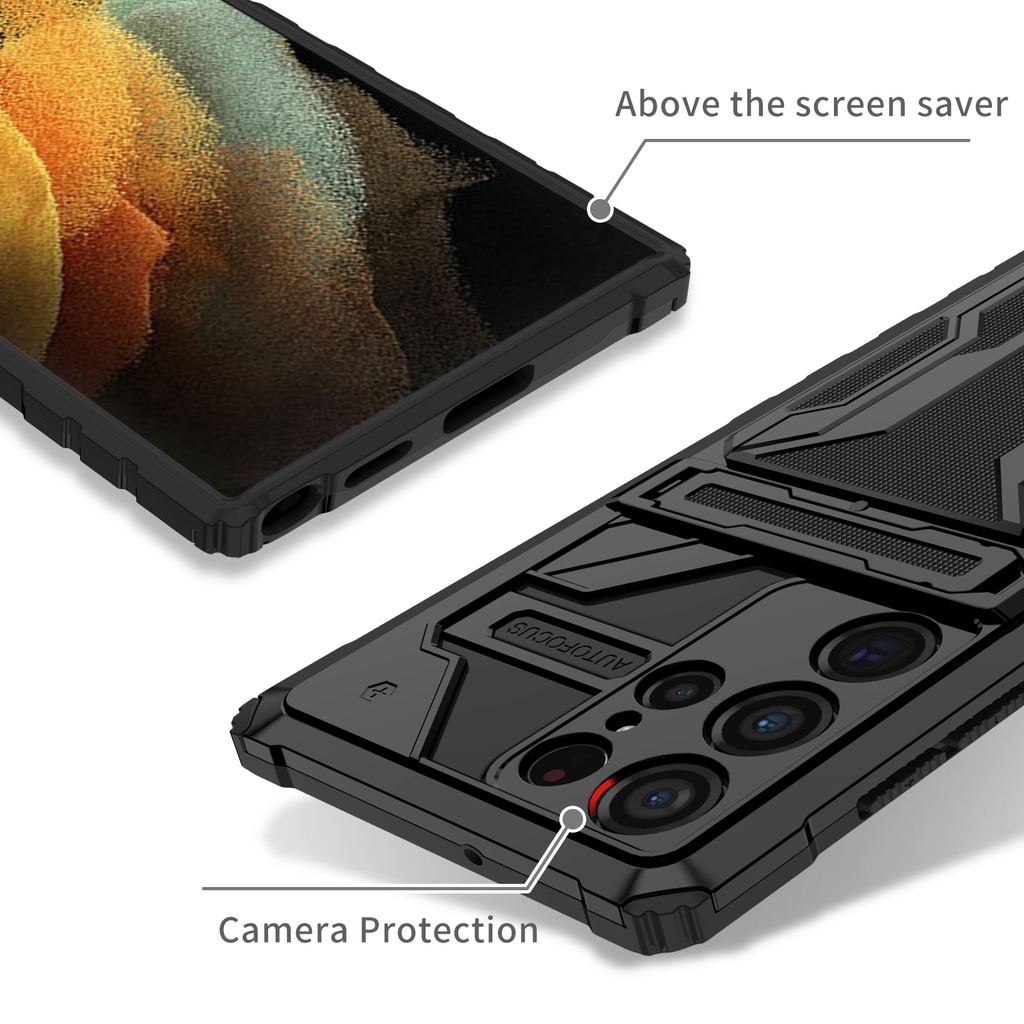 Hybrid Armor Shockproof Phone Case For Samsung Galaxy S24 รูปที่ 5