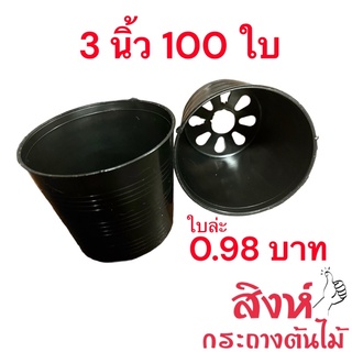 กระถางแคคตัส  3  นิ้ว 100 ใบ