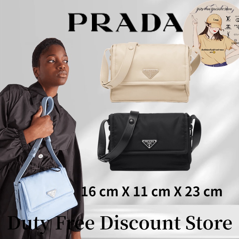 ปราด้า Prada Cini Small Re-Nylon Re-Nylon Recycled Nylon Messenger  Bagกระเป๋าสุภาพสตรีความจุมากนำเข้าจากยุโรปแท้10 - ewheme - ThaiPick