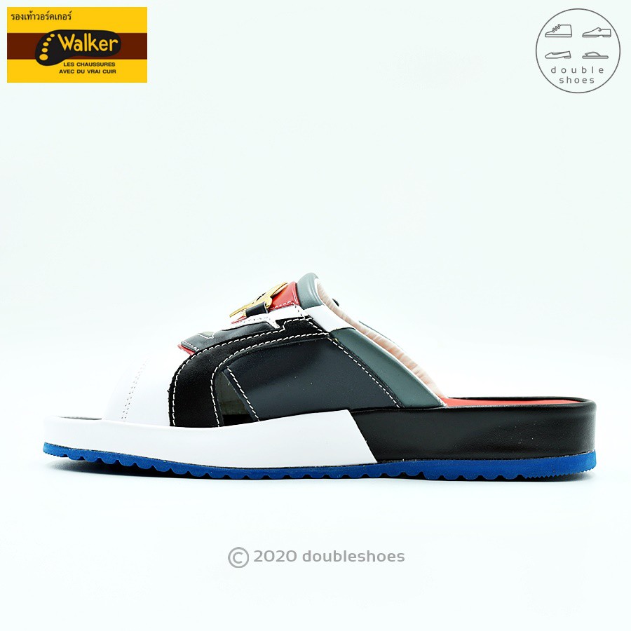 Walker รองเท้าแตะหนังแท้ (ไสตล์เทวิน) รุ่น M4209 สีดำ เบอร์ 39-45