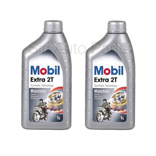 น้ำมันออโต้ลูปมอเตอร์ไซค์ 2 จังหวะ Mobil Extra 2T จำนวน 2 ลิตร