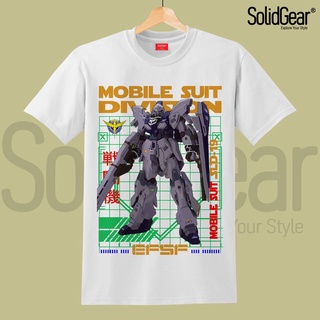 🔥 เสื้อยืด ลายอนิเมะหุ่นยนต์ Mecha Robot Gray Mobile Suit Division 19 สีพื้นเสื้อยืดอินเทรนด์ 🔥