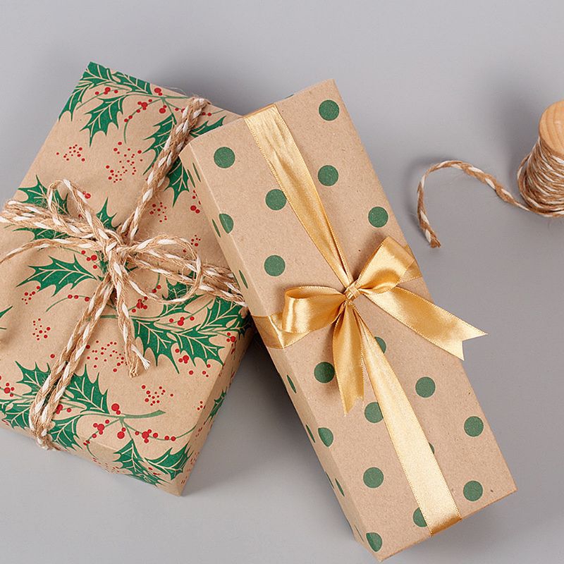 Wrapping Papers Gift Wrap Double Sided Christmas Kraft Paper Wrapping Supplies