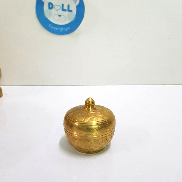 Brass byfa อุปกรณ์เครื่องหมาก ชุดเชี่ยนหมาก ตอกลายงานช่างฝีมือ ลายดอก ใบไม้ ลายไทยสวยงาม9” ราคา ถูกที่สุด ดีลบีเคเค แกลเลอรีภาพที่ 6