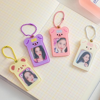 Dedetripe Kawaii พวงกุญแจอะคริลิคใส ลายการ์ตูนหมี พร้อมสายโซ่ DIY