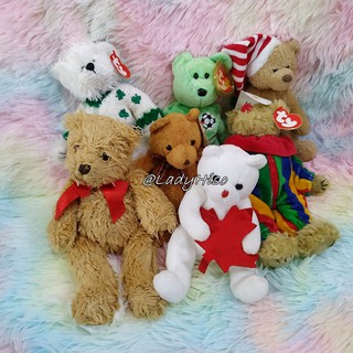 💥 ของสะสม TY 💥 Beanie Babies ตุ๊กตา Ty ป้ายแท้ ตุ๊กตาผ้าขน ตุ๊กตาทีวาย ตุ๊กตาวินเทจ เซต set 5 ขนาดกลาง 7-9 นิ้ว