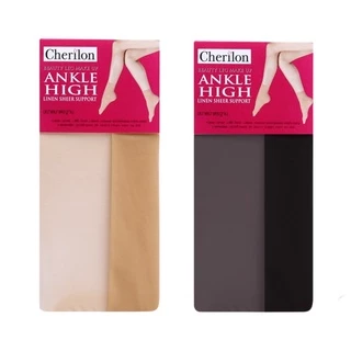 (3 คู่) ถุงน่องข้อเท้า ข้อกลาง เชอรีล่อน Cherilon Ankle High กระชับเท้า ใส่สบาย 7 สี ONSA-CBAH (3 P)
