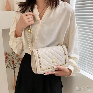 พร้อมส่ง❥ กระเป๋าสะพายข้างกระเป๋าสะพายไหล่แฟชั่นยอดนิยม rhombus chain messenger กระเป๋าสี่เหลี่ยมผู้หญิง กระเป๋า