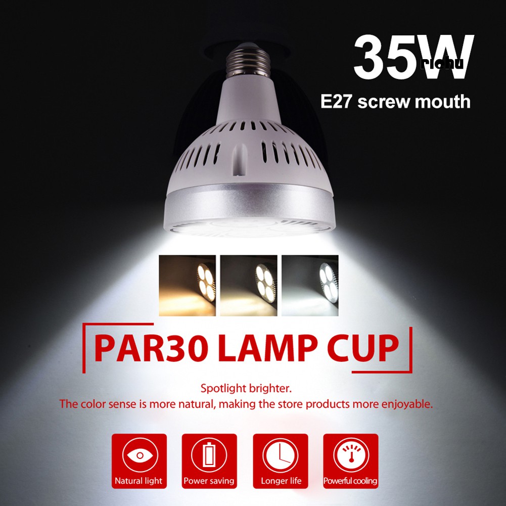 เบา E27 35W P30 PAR30 LED Bulb Light Super Bright Spotlight Lamp for Home Studio