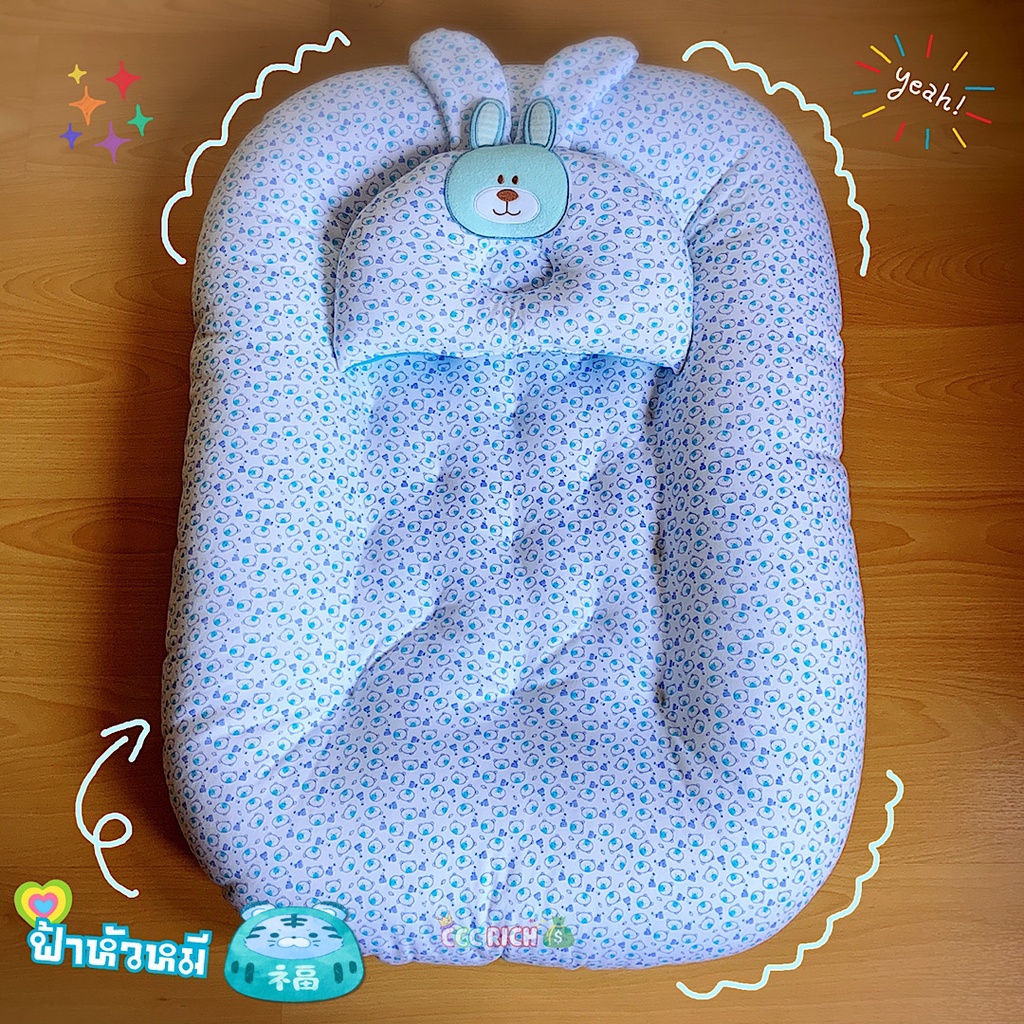 ที่นอนเด็ก เบาะรังผึ้ง เบาะไข่ ลายการ์ตูน+ลายจุด ผ้าคอตต้อน หนานุ่ม – โปรปัง