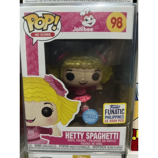 POP! Funko JOLIBEE Hetty Spaghetti glitter funatic philippines limited 5000 pcs ของแท้ 100% มือหนึ่ง