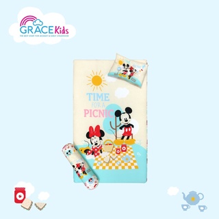 Grace Kids เซตเบาะปิคนิค Mickey/Minnie Cozy Meadows Size L ขนาด 30x40 นิ้ว