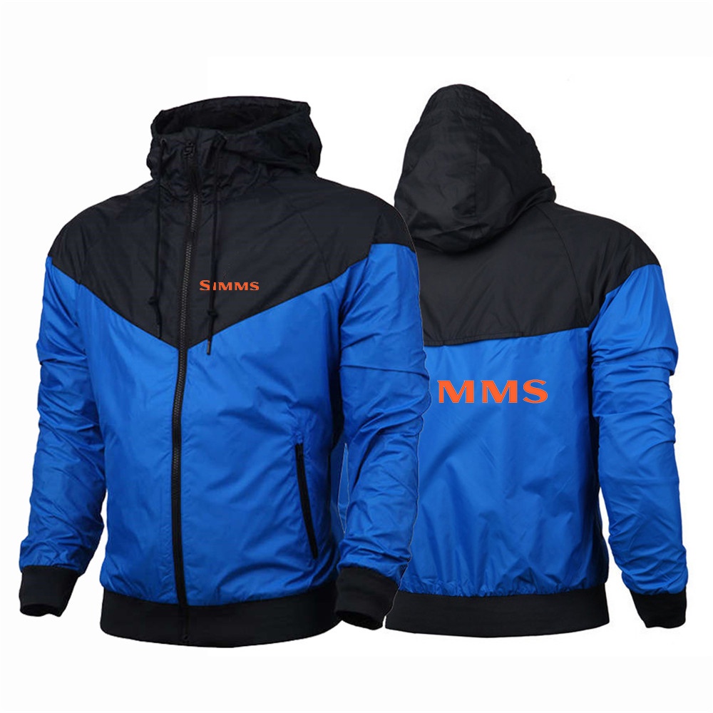 Simms Fishing 2022 Men's New Windbreaker Zipper Hoodies Waterproof Hooded Coats Jacket Outwear Harajuku Comfortable #4