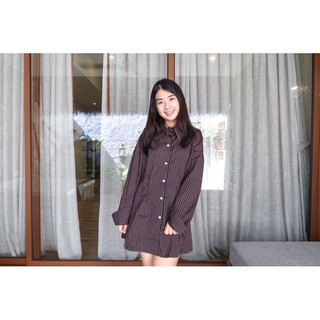 JIRATCLOTHES - มินิเดรส Shirt Dress เชิ้ตเดรสน่ารักๆ เดรสสั้นคอปก