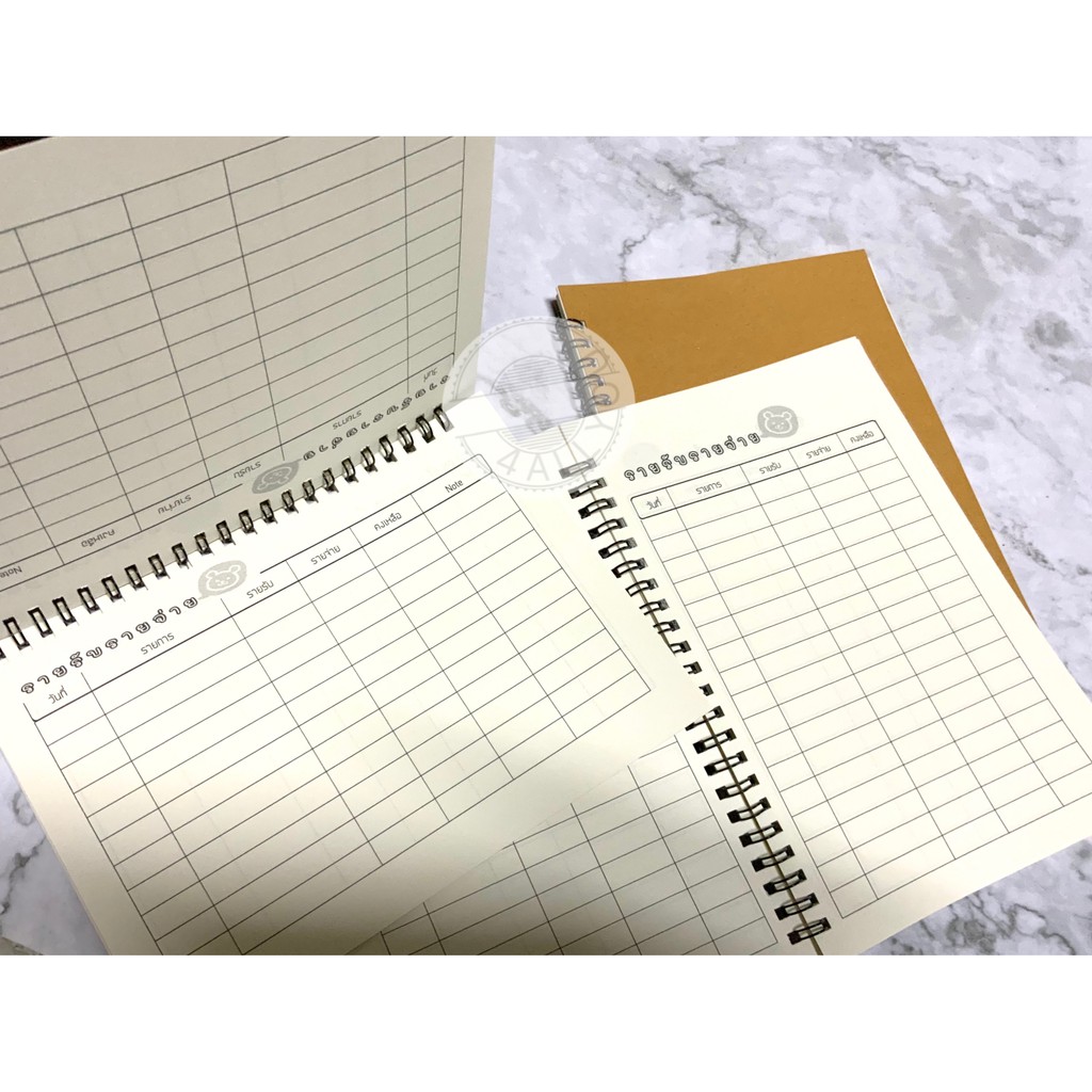 (2แบบ)สมุดบัญชี รายรับ-รายจ่าย สมุดรายรับรายจ่าย A5 A4(100 หน้า)