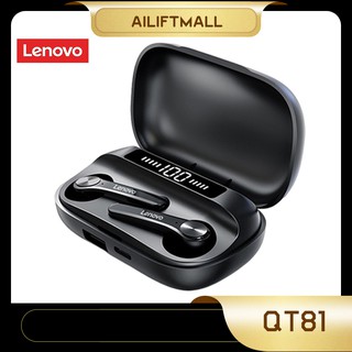 Lenovo QT81 หูฟังไร้สาย True Bluetooth 5.1 หูฟังอัจฉริยะ Touch Control TWS หูฟังไร้สาย Type-C Charge Original