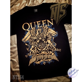 เสื้อยืดลำลองNTS 64 Queen ROCK เสื้อยืด เสื้อวง เสื้อดำ สกรีนลายอย่างดี ผ้าหนานุ่ม ไม่หดไม่ย้วย NTS T SHIRT S M L XL XXL