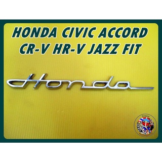 โลโก้ ตัวอักษร ติดรถ  สีเงิน  -With for HONDA CIVIC ACCORD CR-V HR-V FIT JAZZ LOGO EMBLEM CHROME